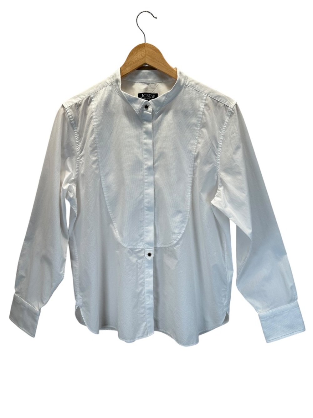 J. Crew Jules Tuxedo Shirt Cotton Poplin Classic Ft Women's 14 Formal Cocktail